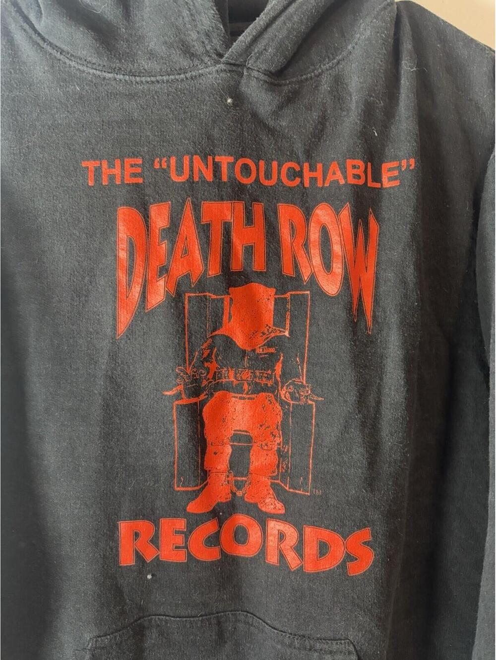 Death Row Records Sweatshirt Hoodie Men Medium Long Sleeve Pocket Graphic - Picture 2 of 5